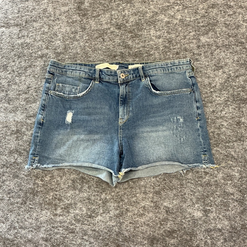 Pilcro And The Letterpress High Waisted Jean Shorts Sz 32 C6